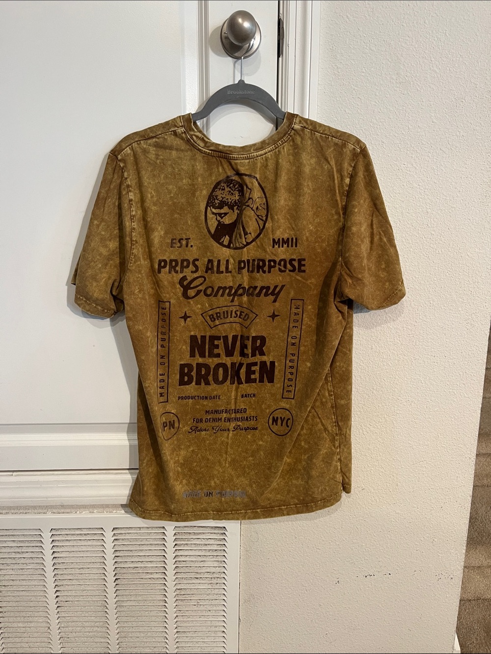 PRPS Short Sleeve 'Never Broken' Graphic Tee - Brown